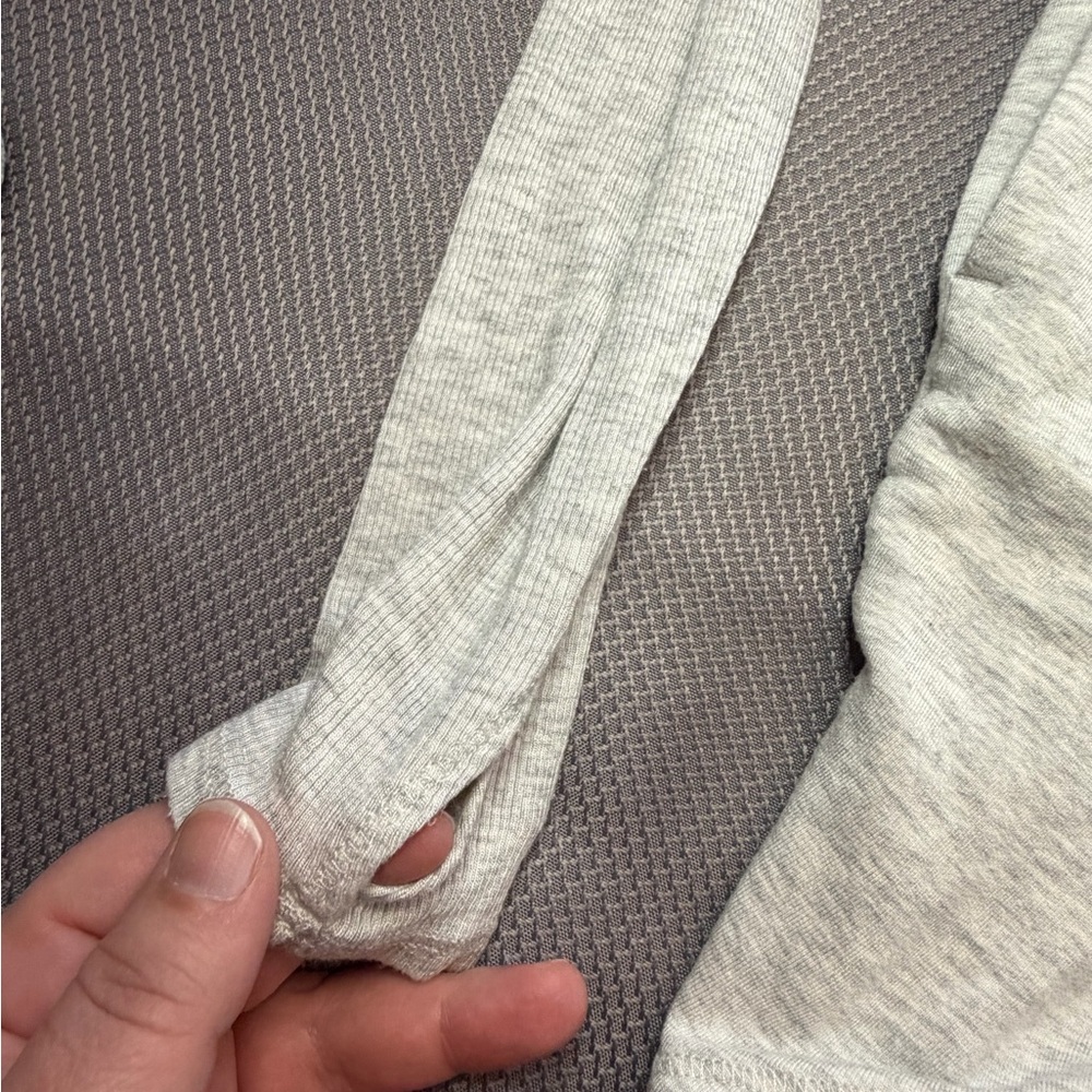 Athleta Women's Purana Wrap Style Hoodie Sweatshirt Fog Grey | Small - Picture 9 of 12